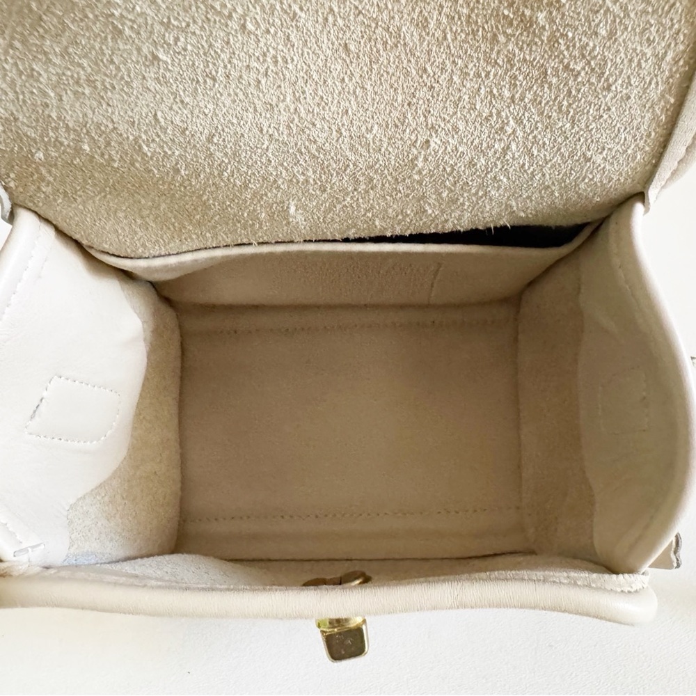 Vintage Coach Emmie Crossbody Pouch Bag 9018 Leather Cream 90s USA Classic Small - Picture 7 of 10